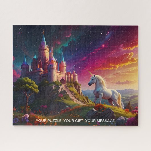Puzzle Château enchanté sur la colline (Horizontal)