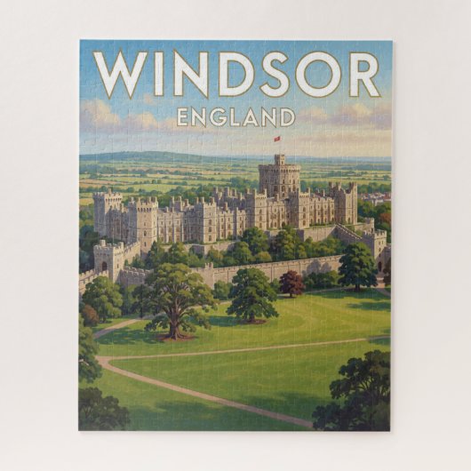 Puzzle Château et parc de Windsor Angleterre (Vertical)