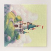 Puzzle Château fantaisiste avec jardin vert (Horizontal)
