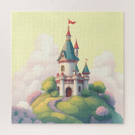 Puzzle Château fantaisiste avec jardin vert (Vertical)