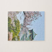 Puzzle Château Himeji avec fleurs de cerisiers (Horizontal)