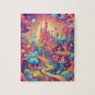 Puzzle Château magique coloré du monde Imaginaire avec ar