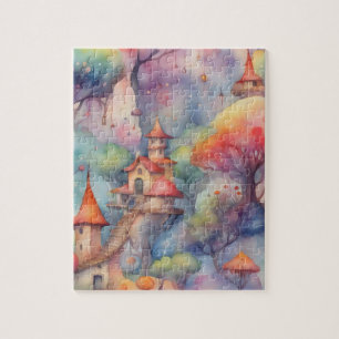 Puzzle Château magique coloré du monde Imaginaire avec ar