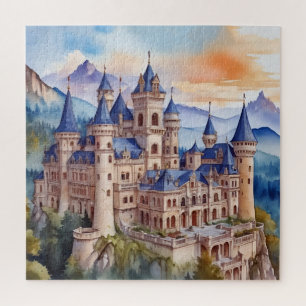 Puzzle Château Renaissance dans les montagnes. Technologi