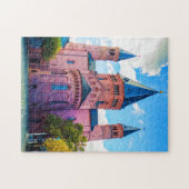 Puzzle Château Royal Blue avec nuages et ciel bleu (Horizontal)