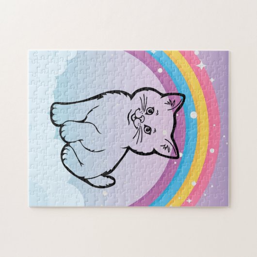 Puzzle chaton arc en ciel (Horizontal)