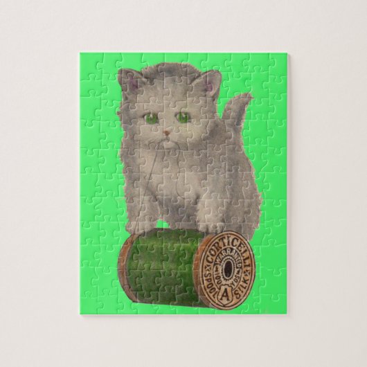 Puzzle Chaton blanc Corticelli 1930 (Vertical)