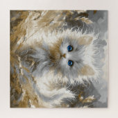 Puzzle Chaton blanc précieux (Horizontal)