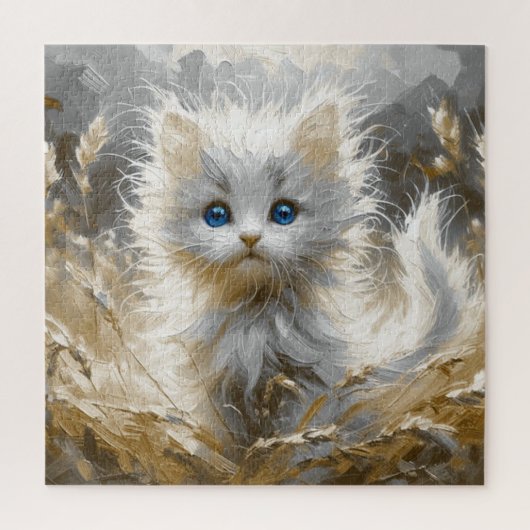Puzzle Chaton blanc précieux (Vertical)