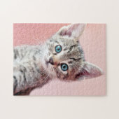 Puzzle Chaton mignon avec les yeux bleus (Horizontal)