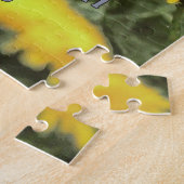 Puzzle Chaton orange Papillon orange (Côté)