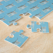 Puzzle Chaton tigré 11 x 14 Bleu (Côté)