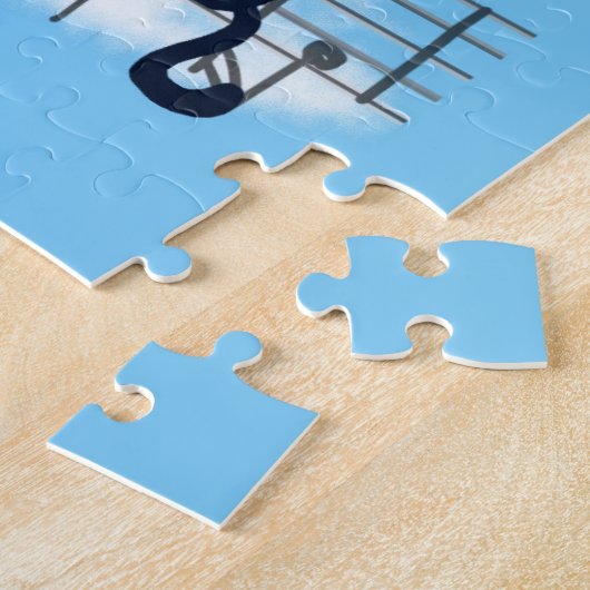 Puzzle chatons bleus et notes musicales (Côté)