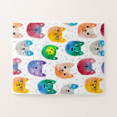 Puzzle Chats à l'aquarelle et amis (Horizontal)