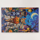 Puzzle Chats abyssiniens - Trick ou traitement en Hallowe (Horizontal)