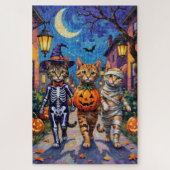 Puzzle Chats abyssiniens - Trick ou traitement en Hallowe (Vertical)