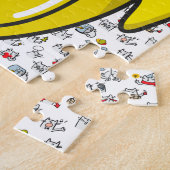 Puzzle Chats amusants, lait et magie. (Côté)