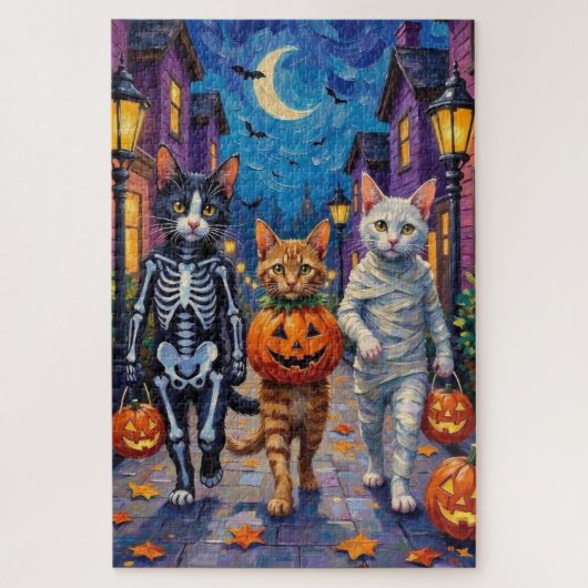 Puzzle Chats Angora Turcs En Costumes Halloween (Vertical)