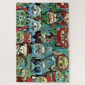 Puzzle Chats Anthropomorphes Victoriens Aux Couleurs Terr (Vertical)
