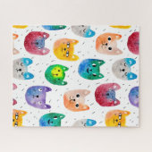 Puzzle Chats aquarelles et amis (Horizontal)
