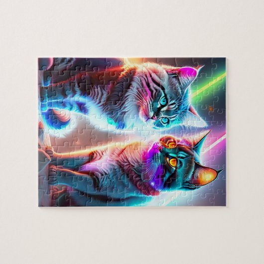 Puzzle Chats colorés (Horizontal)