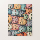 Puzzle Chats colorés Doodle lunatique (Vertical)