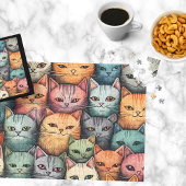 Puzzle Chats colorés Doodle lunatique