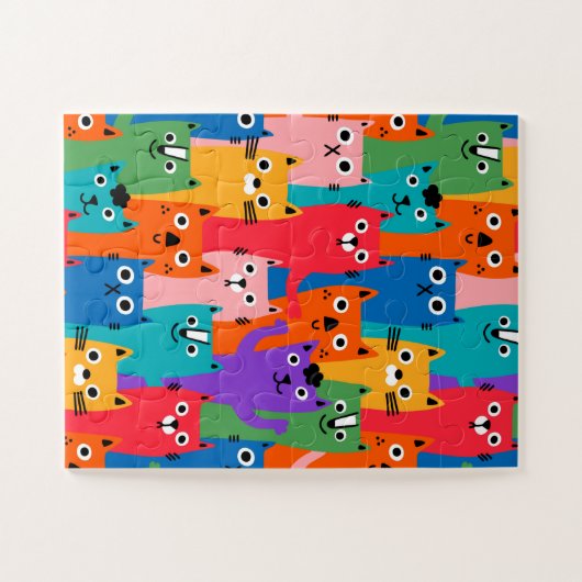 Puzzle Chats colorés motif (Horizontal)