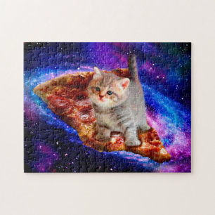 Puzzle Chats dans la pizza spatiale