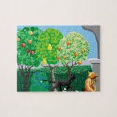 Puzzle chats dans le jardin (Horizontal)
