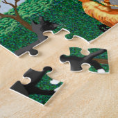 Puzzle chats dans le jardin (Côté)