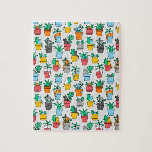 Puzzle Chats dans les pots à fleurs (Vertical)