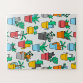 Puzzle Chats dans les pots à fleurs (Horizontal)