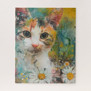 Puzzle Chats d'aquarelle Boho - Art de la féline terrestr