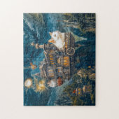 Puzzle Chats de château volant Nuit Steampunk (Vertical)