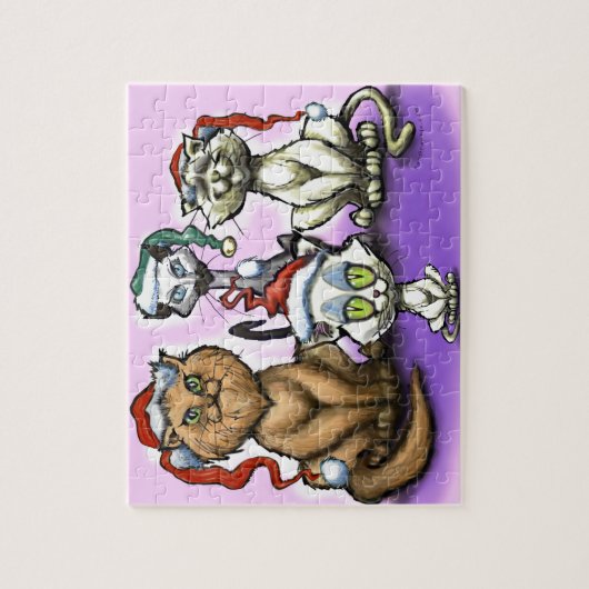 Puzzle Chats de Noël (Vertical)