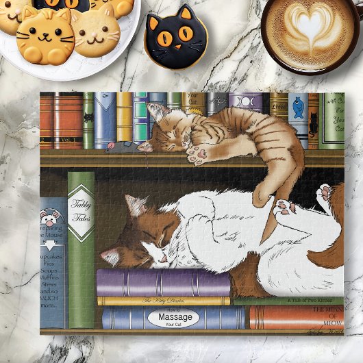 Puzzle Chats de plateau de livres