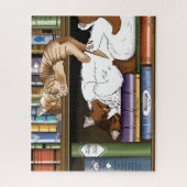 Puzzle Chats de plateau de livres (Vertical)