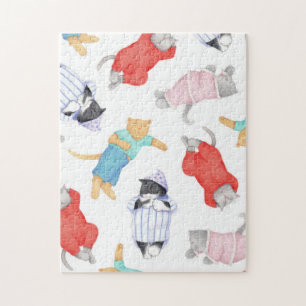 Puzzle CHATS EN PYJAMA 28x35 cm