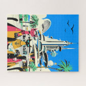 Puzzle Chats en vacances Visiter l'avenir (Horizontal)