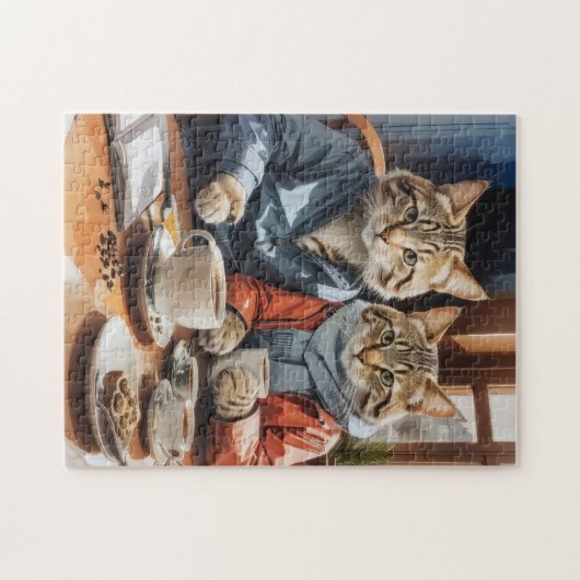Puzzle Chats et café (Horizontal)