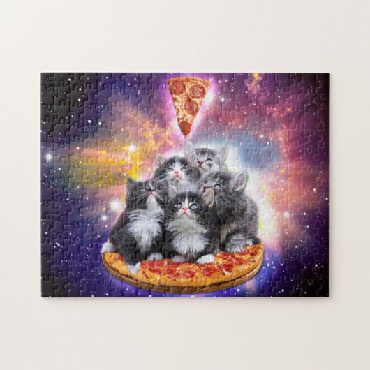 Puzzle Chats Illuminatis et pizza (Horizontal)