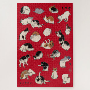 Puzzle Chats japonais (couleur variable)