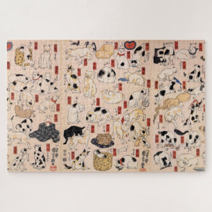 Puzzle Chats japonais de l'ère Edo, Kuniyoshi, Ukiyo-e
