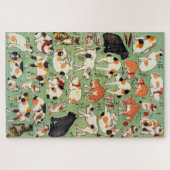 Puzzle Chats Japonais de l'ère Edo, Utagawa Yoshifuji (Horizontal)