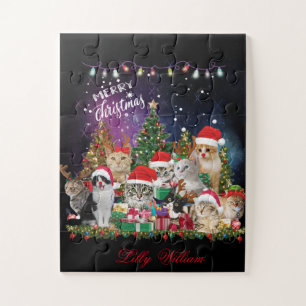 Puzzle Chats Joyeux Noël Lumière