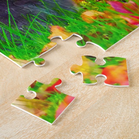 Puzzle Chats Korat. (Côté)