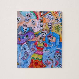 Puzzle Chats MEXICAINS Calavera de mariachi de FIESTA