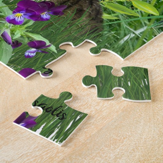 Puzzle Chats mignons en Jardin (Côté)