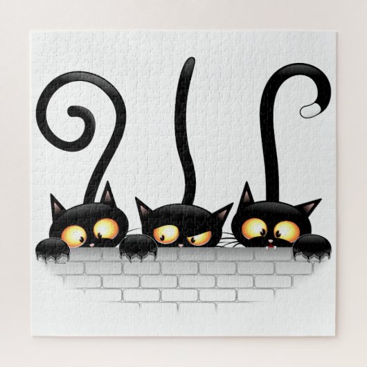 Puzzle Chats Naughty, Playful et drôle de personnages (Vertical)